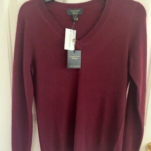 Charter Club Red V-Neck Sweater